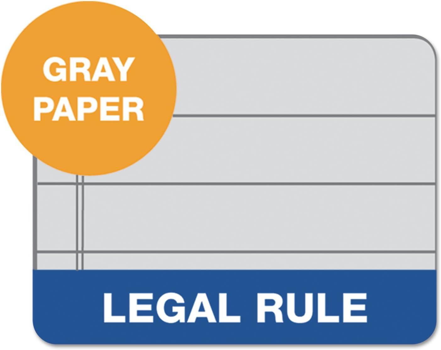 imageTOPS Prism Writing Pads 812quot x 1134quot Legal Rule Gray Perforated 50 Sheets 12 Pack 63160Gray