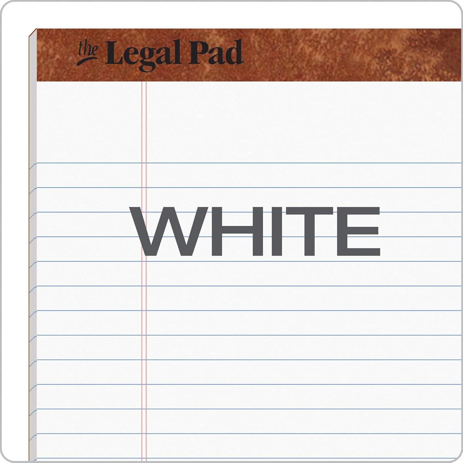 imageTOPS The Legal Pad 812 x 1134 Inches Perforated White LegalWide Rule 50 Sheets per Writing Pad 3 Pads per Pack 7533785 x 1175 Pack of 6