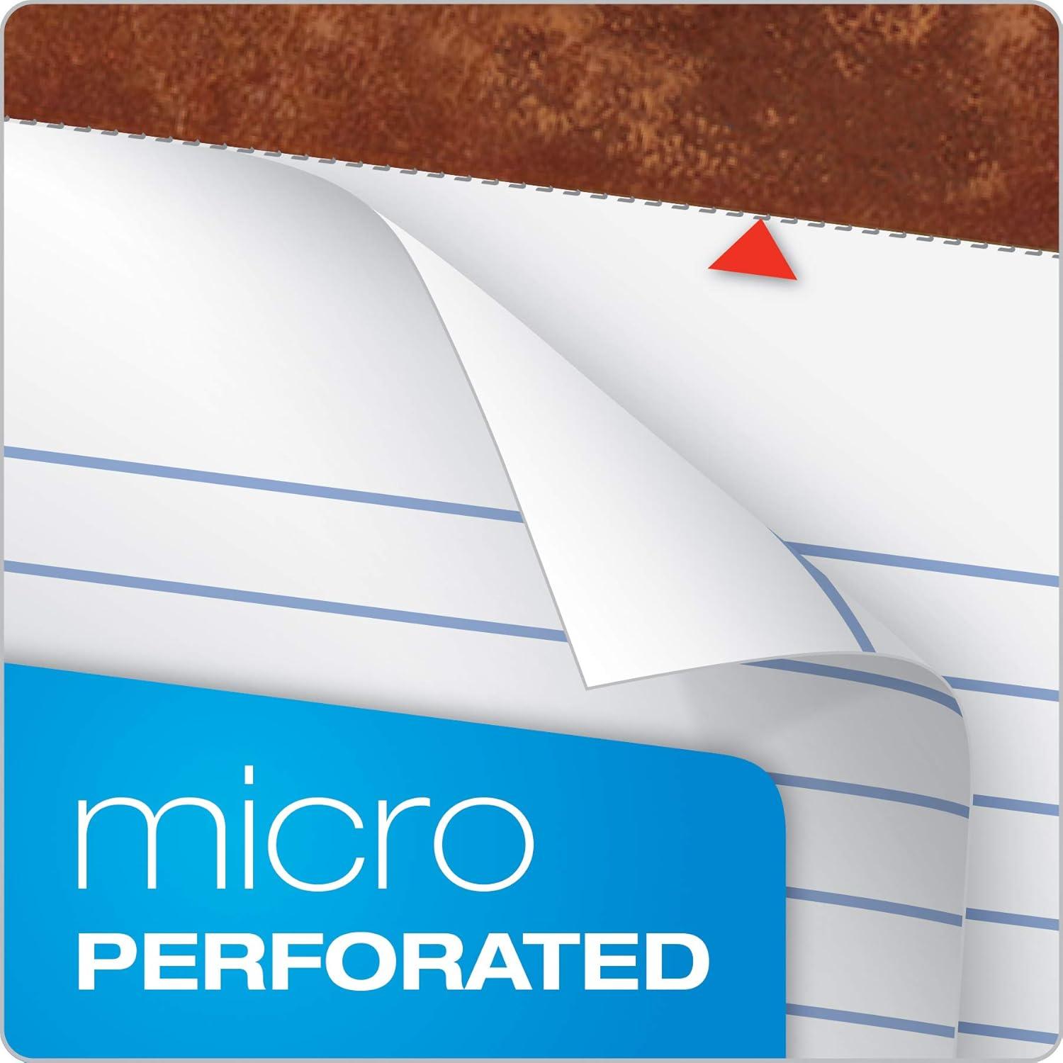 imageTOPS The Legal Pad 812 x 1134 Inches Perforated White LegalWide Rule 50 Sheets per Writing Pad 3 Pads per Pack 7533785 x 1175 Pack of 6
