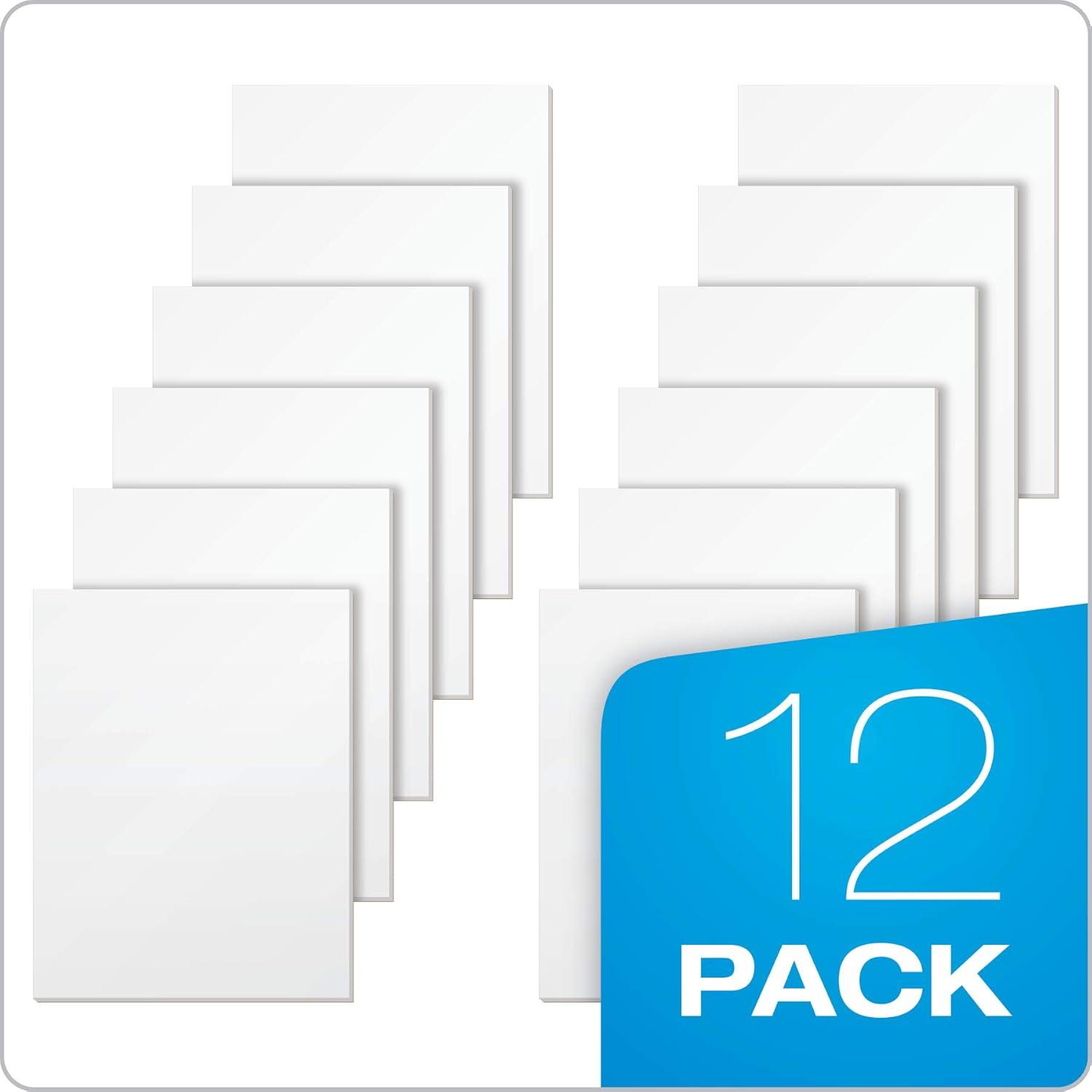 imageTOPS The Legal Pad Plus Writing Pads GlueTop 812quot x 11quot Blank 50 Sheets 12 Pack 71520  White