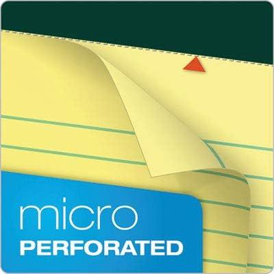 imageTops Docket Writing Pads with 100 Sheets ExtraStrong Back 812quot x 1134quot Perforated Canary Law Rule 100 Sheets 6 Pack 633968 12 x 11 34