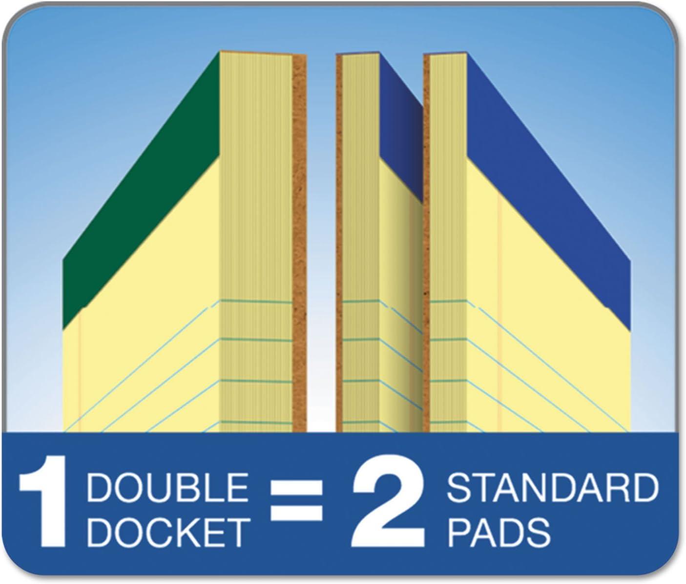 imageTops Docket Writing Pads with 100 Sheets ExtraStrong Back 812quot x 1134quot Perforated Canary Law Rule 100 Sheets 6 Pack 633968 12 x 11 34