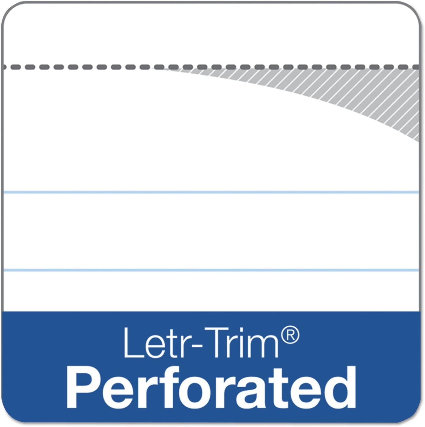 imageTops Docket Writing Pads with 100 Sheets ExtraStrong Back 812quot x 1134quot Perforated Canary Law Rule 100 Sheets 6 Pack 633968 12 x 11 34