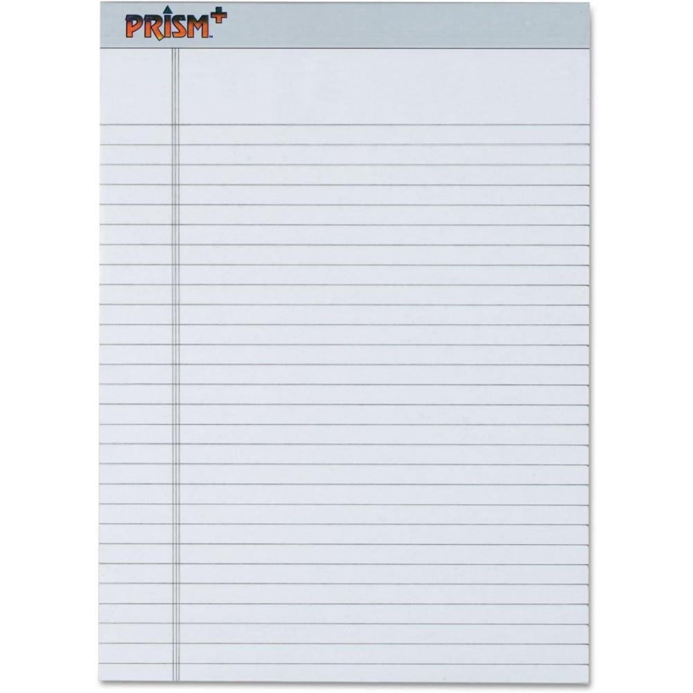 imageTOPS Prism Writing Pads 812quot x 1134quot Legal Rule Gray Perforated 50 Sheets 12 Pack 63160Gray