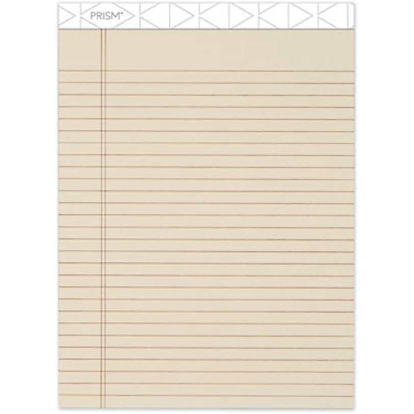 imageTOPS Prism Writing Pads 812quot x 1134quot Legal Rule Gray Perforated 50 Sheets 12 Pack 63160Ivory