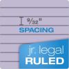 TOPS Prism+ Writing Pads, 5x 8, Perforated, Jr. Legal Ruled, Narrow 1/4 Spacing, Orchid, 50 Sheets, 12 Pack (63040)