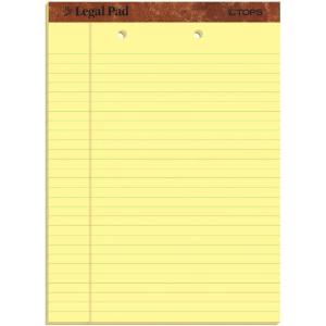 TOPS The Legal Pad Writing Pads, 8-1/2″ x 11-3/4″, Canary Paper, Legal Rule, 50 Sheets, 12 Pack (7531)(8 1/2″ x 11 3/4″)