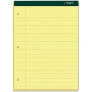 Tops Docket Writing Pads with 100 Sheets, Extra-Strong Back, 8-1/2″ x 11-3/4″, Perforated, Canary, Law Rule, 100 Sheets, 6 Pack (63396)(8 1/2″ x 11 3/4″)