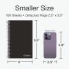 Oxford Poly Spiral Notebook, 2-Subject for School, College Ruled Paper, 100 Sheets, 6 x 9.5 Inches, 2 Double Pocket Dividers, Black Cover (1002544)