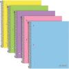 Oxford 1 Subject Spiral Notebook, Notebooks for School, Plastic Covers, School Supplies, College Ruled, 100 Sheets, 5 Pack, Assorted Pastel Colors: Blue, Green, Yellow, Pink and Purple (1009291)