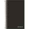 Oxford Poly Spiral Notebook, 2-Subject for School, College Ruled Paper, 100 Sheets, 6 x 9.5 Inches, 2 Double Pocket Dividers, Black Cover (1002544)