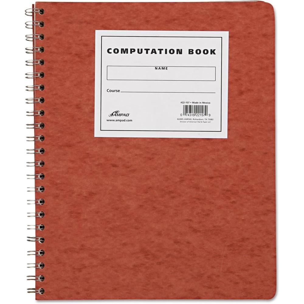 imageAmpad Computation Book 4x4 Quad Ruled 76 Sheets 1134quot x 914quot