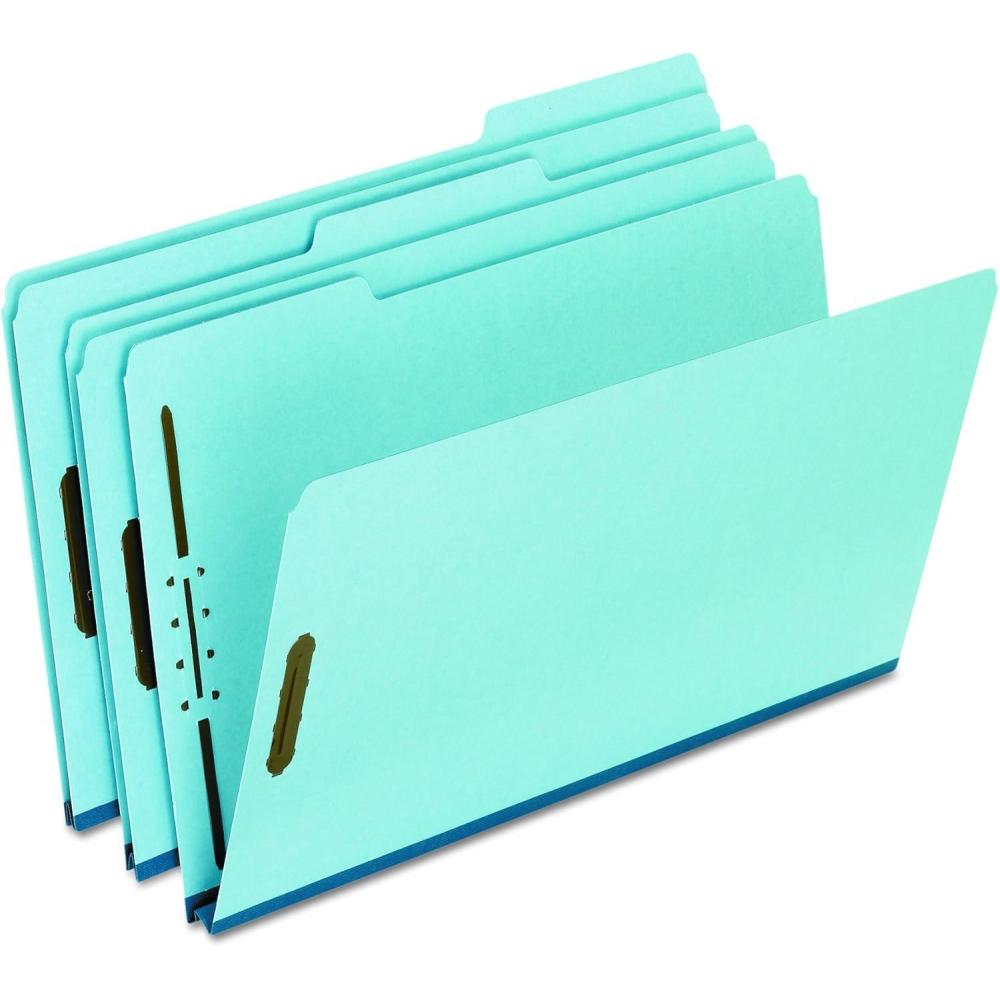 imagePendaflex FP313 Pressboard Folders 2 Fasteners 1quot Expansion 13 Tab Legal Blue Box of 25