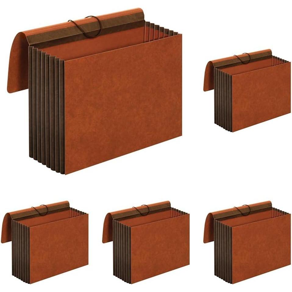 imagePendaflex GlobeWeisPendaflex Heavy Duty File Wallets Extra Wide 7Inch Expansion Elastic Cord Closure Letter Size Brown 5Count CL1084GLHDPack of 25