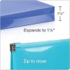 Oxford Plastic Zip Envelopes, Expanding Poly Zipper File for A4 or Letter Size Sheets, 1-1/4 Inch Expansion, 5 Translucent Colors, 10 Pack (52014)