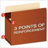 Pendaflex Expanding Accordion File Pockets, Extra Durable, Expands 5.25″, Letter Size, Reinforced with Dupont Tyvek Material, 10/Box (15422) Brown(File Folder)