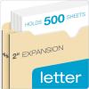 Pendaflex File Jackets, Color File Folders with 2 inch Expanding Sides, Color Assortment May Vary, Letter Size, Straight Cut Tab, 50/Box (B3043DTAST)(File Folders)