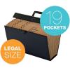 Pendaflex Globe-Weis 19-Pocket File Express Case (11170) (Colors May Vary),Assorted Colors, Legal(Assorted Colors)