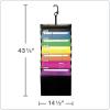 Pendaflex Hanging Organizer, All-in-1 Wall Organizer/Pocket Chart, Black with Bright Color Folders, Poly Carry Case, Letter Size (52891), Black/Assorted(1 Count (Pack of 1))