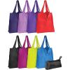 Oxford Reusable Grocery Bags, 10 Pack, Machine Washable, Large 16″ x 17″ Usable Bag Space, Assorted Colors (30002)