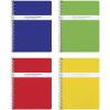 Oxford Spiral Composition Notebooks, 4 Pack, Poly Covers, College Ruled Paper, 9-3/4 x 7-1/2 Inches, 80 Sheets, Assorted Primary Color Covers (64949)(Wide Ruled)