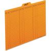 Pendaflex 2051 Salmon Colored Charge-Out Guides, top Out tab, Letter Size, 100/box
