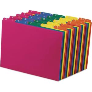 Pendaflex 40142 Top Tab File Guides, Alpha/A-Z 1/5 Tab, Polypropylene, Letter (Set of 25)(1 Pack)
