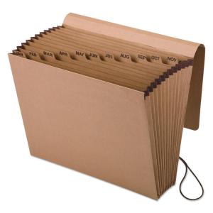 Pendaflex Expanding Kraft File with Flap, Jan.-Dec. Index, 12 x 10, 1 per Box (K-17M-OX),Brown(File)