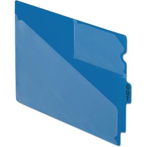 Pendaflex PFX13542 End Tab Vinyl Outguides w/Center Tab Printed Out, Letter Size, Blue, 50/Box