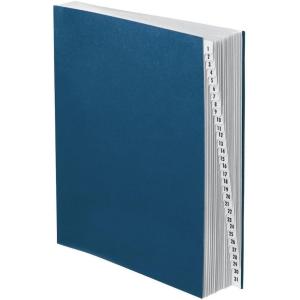 Pendaflex PFXDDF4OX Acrylic Coated Expanding Desk File, 1-31 indexing/30 dividers, Letter, Navy (DDF4-OX)(Daily)