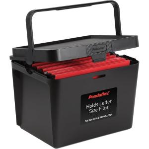 Pendaflex Portable File Box, Letter Size, 14.25″ x 9.25″ x 11″, Black