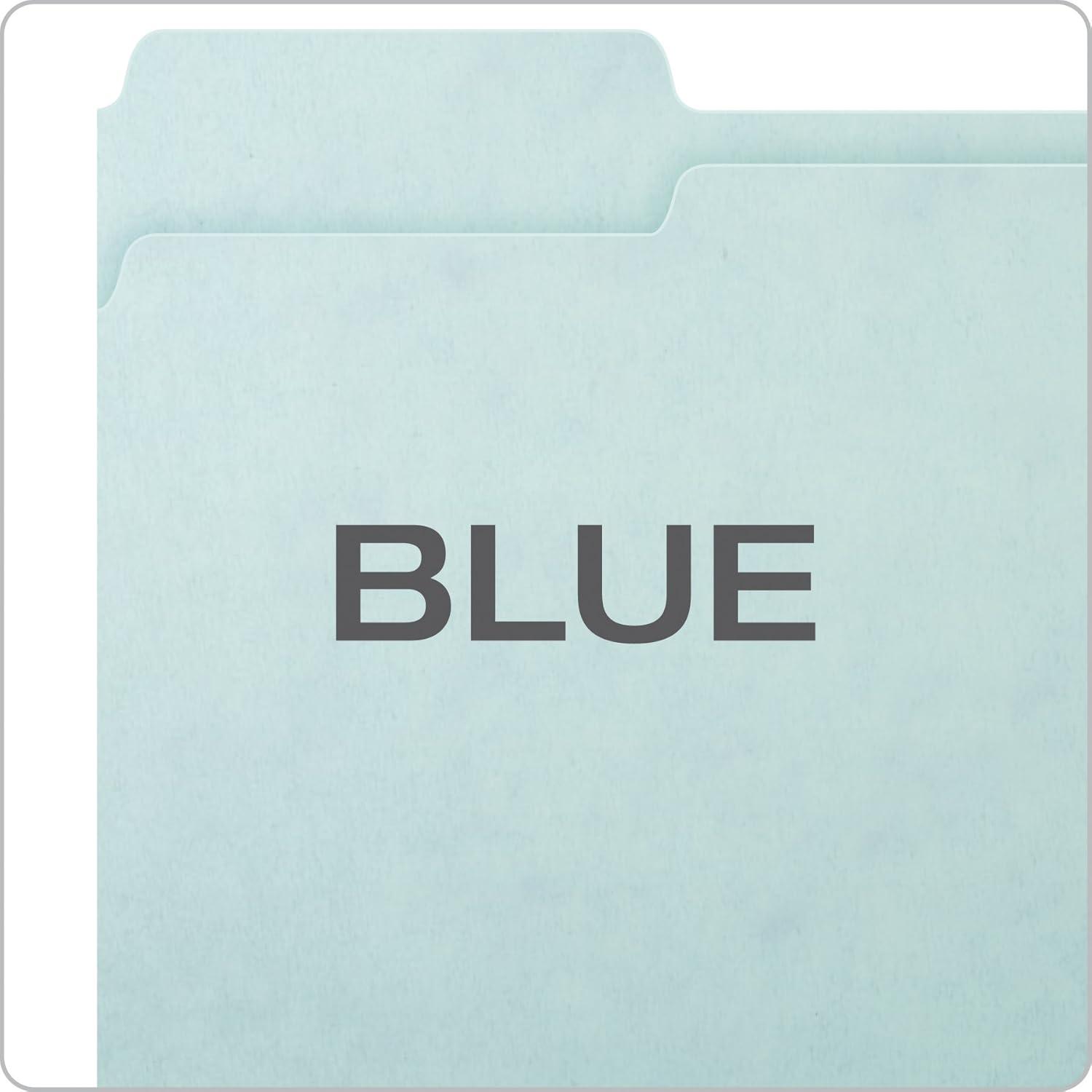 imagePendaflex 1quot Expansion Pressboard File Folders with 13 Cut Tab Letter Blue 25Box 9200T 13Blue