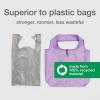 Oxford Recycled Reusable Grocery Bags, 10 Pack, 100% Recycled Material, Machine Washable, Large 16″ x 17″ Usable Bag Space, Assorted Colors (30003)