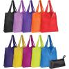 Oxford Recycled Reusable Grocery Bags, 10 Pack, 100% Recycled Material, Machine Washable, Large 16″ x 17″ Usable Bag Space, Assorted Colors (30003)