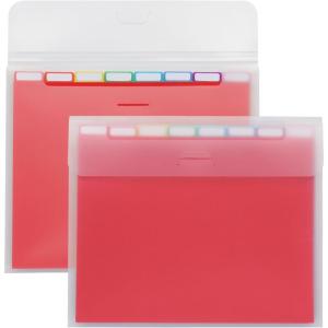 Oxford Portable File Organizer, 8 Plastic File Folders, Clear Case, Storage for Home and Office, Document Organizer, Holds 8-Tab Poly Project Folders, Letter Size, Assorted Colors, 2 Pack (52022)