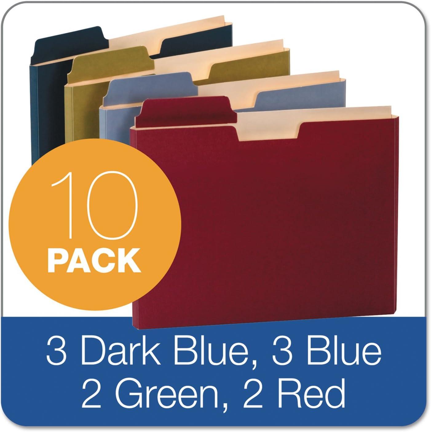 imagePendaflex GlobeWeisPendaflex File Folder Pockets 150 Sheet Capacity Letter Size Double Top 13 Cut Tabs Assorted Colors 10 Pack FP153L10 ASSTLetter