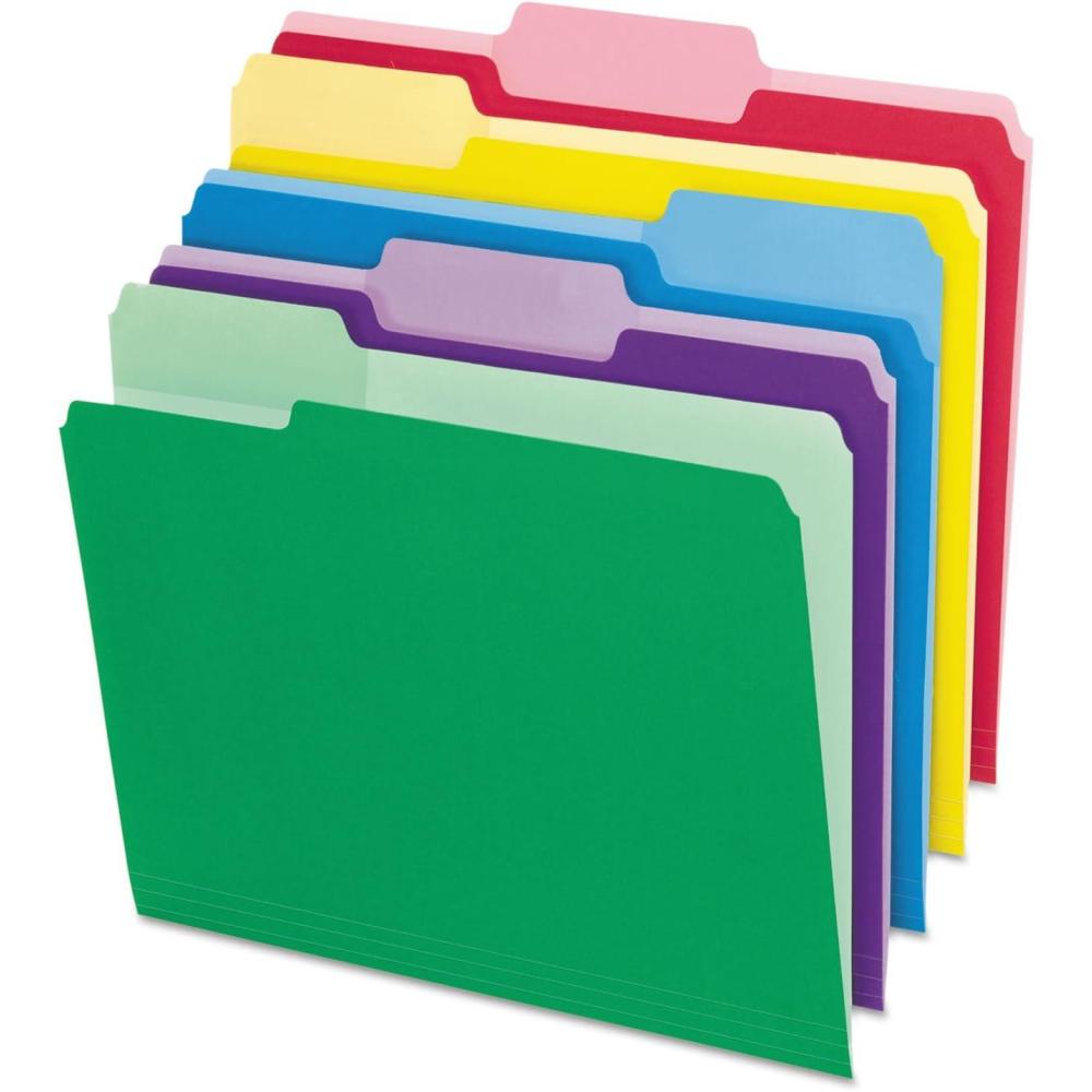 imagePendaflex 84370 File Folders with Erasable Tabs 13 Cut Top Tab Letter Assorted Pack of 30File Folder