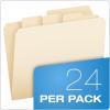 Pendaflex Divide It Up File Folders, Letter Size, Manila, 24/Pack (10770)(24 Count (Pack of 10))