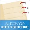 Pendaflex Divide It Up File Folders, Letter Size, Manila, 24/Pack (10770)(24 Count (Pack of 10))