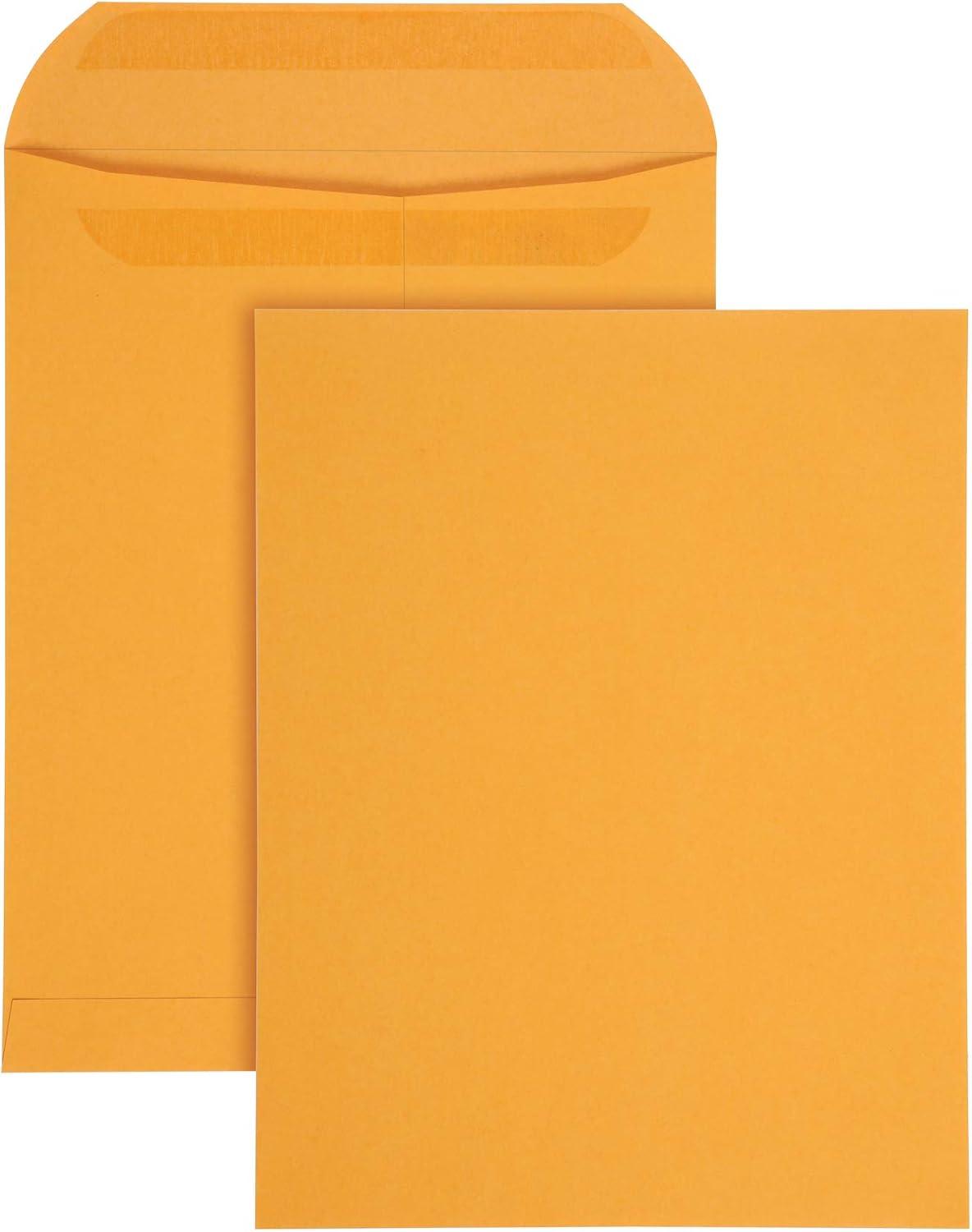 imageColumbian Catalog Mailing Envelopes Peel ampamp Seal 9x12 Inch Brown Kraft 250Pack CO733Orange