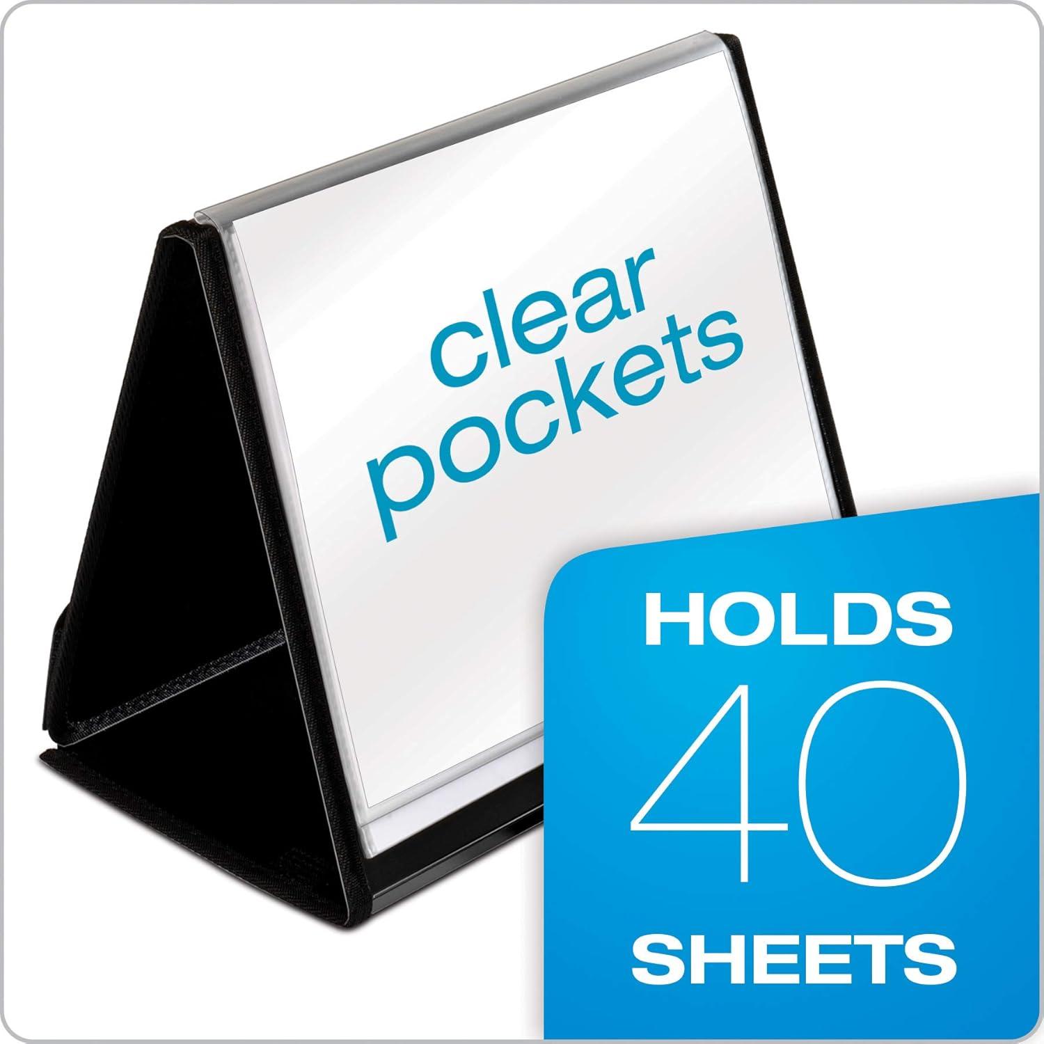 imageCardinal 52132 Easel Book Horizontal 20 Pocket 11Inch x812Inch  Black1 Each Pack of 12