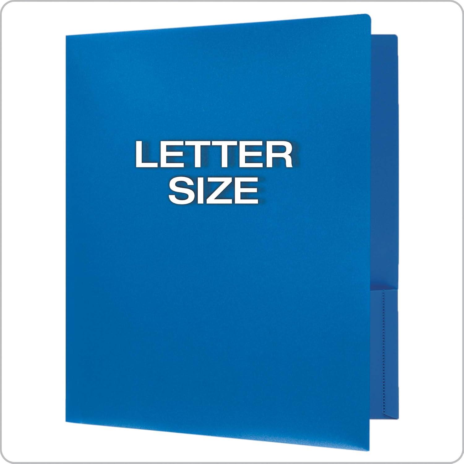 imageOxford Folders with Pockets Durable Plastic Two Pocket Folders Assorted Colors 15187 Letter 6 per PackLetter