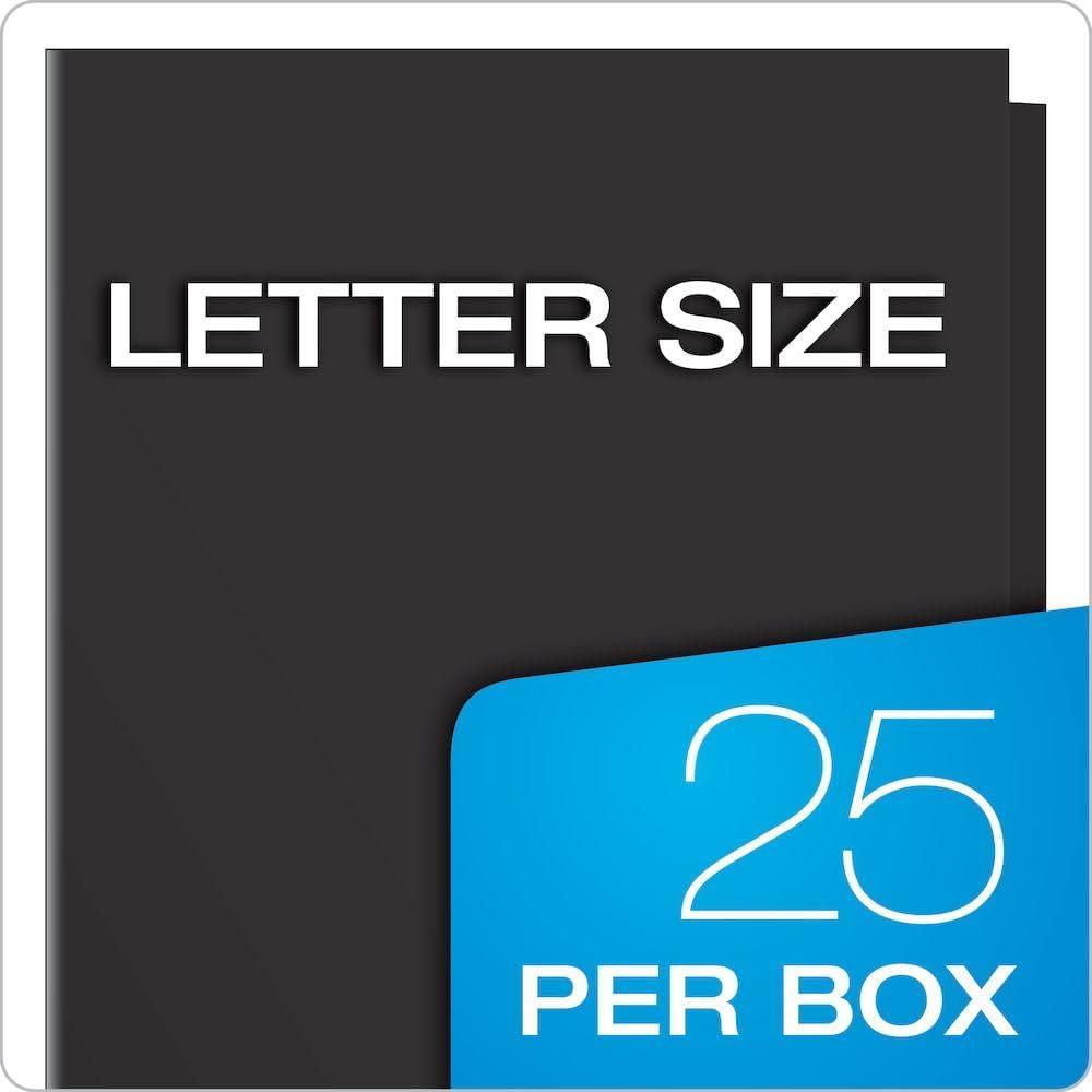 imageOxford Laminated TwinPocket Folders Letter Size White Holds 100 Sheets Box of 25 51704EEBlack