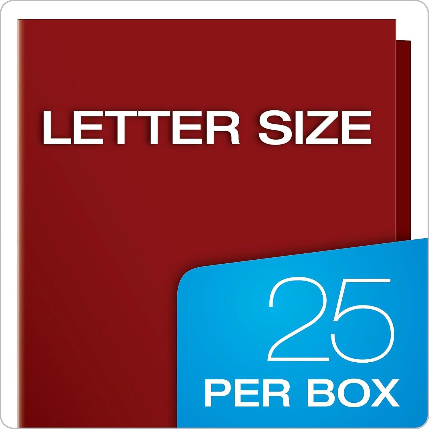 imageOxford Laminated TwinPocket Folders Letter Size White Holds 100 Sheets Box of 25 51704EECrimson