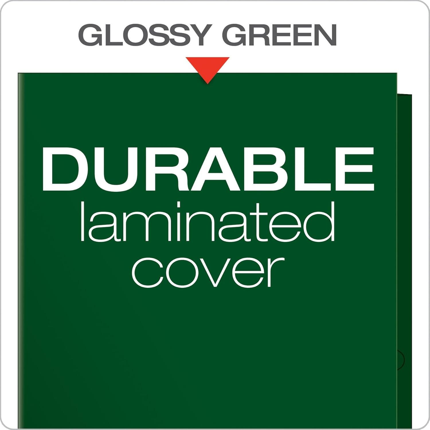 imageOxford Laminated TwinPocket Folders Letter Size White Holds 100 Sheets Box of 25 51704EEGreen
