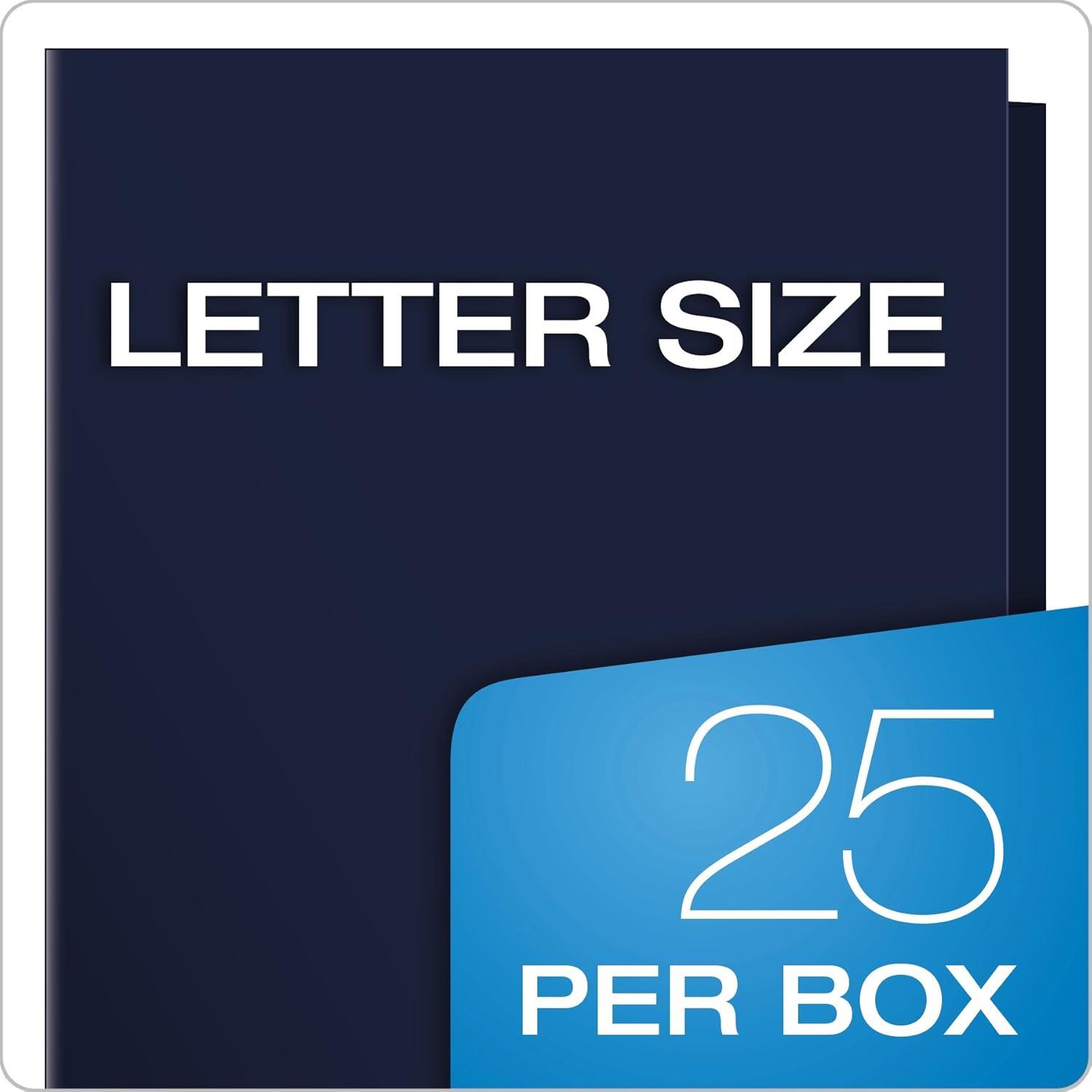 imageOxford Laminated TwinPocket Folders Letter Size White Holds 100 Sheets Box of 25 51704EENavy
