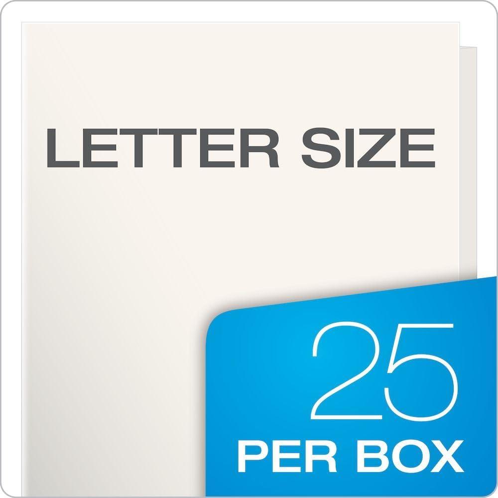 imageOxford Laminated TwinPocket Folders Letter Size White Holds 100 Sheets Box of 25 51704EEWhite