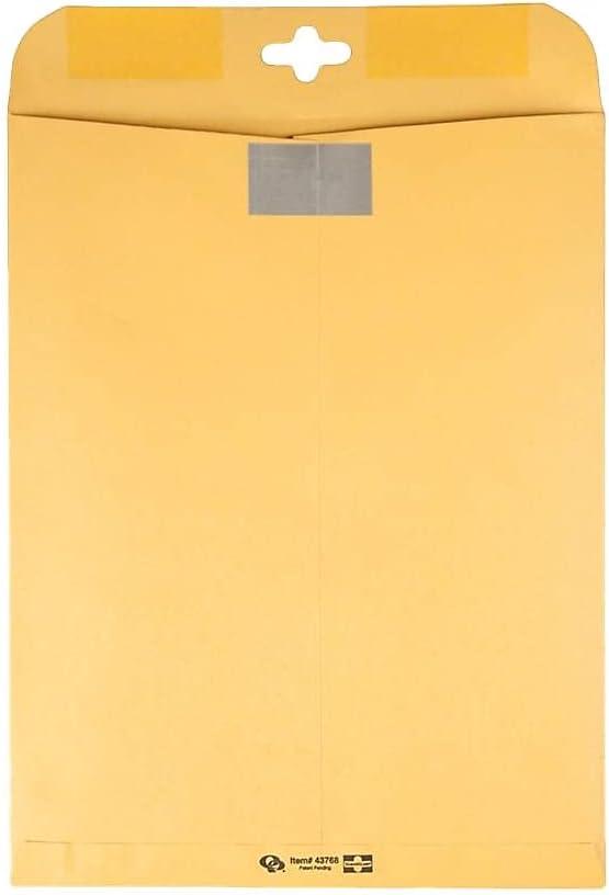 imageQuality Park 10 x13 Inch ClearClasp Catalog Envelopes for Mail or Storage wRediTac Clasp and Gummed Closure 28lb Brown Kraft 100Box QUA4376810 x 13