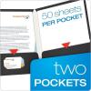 Oxford Laminated Twin-Pocket Folders, Letter Size, White, Holds 100 Sheets, Box of 25 (51704EE)(Black)