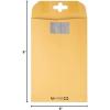 Quality Park 10 x13 Inch ClearClasp Catalog Envelopes for Mail or Storage w/Redi-Tac Clasp and Gummed Closure, 28lb Brown Kraft, 100/Box (QUA43768)(6 x 9)